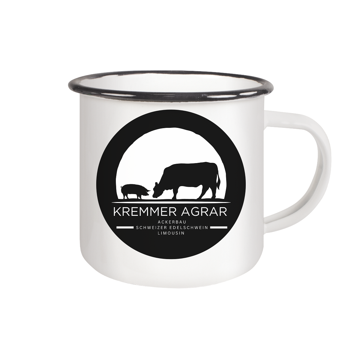 Kremmer - Emaille Tasse (Black)