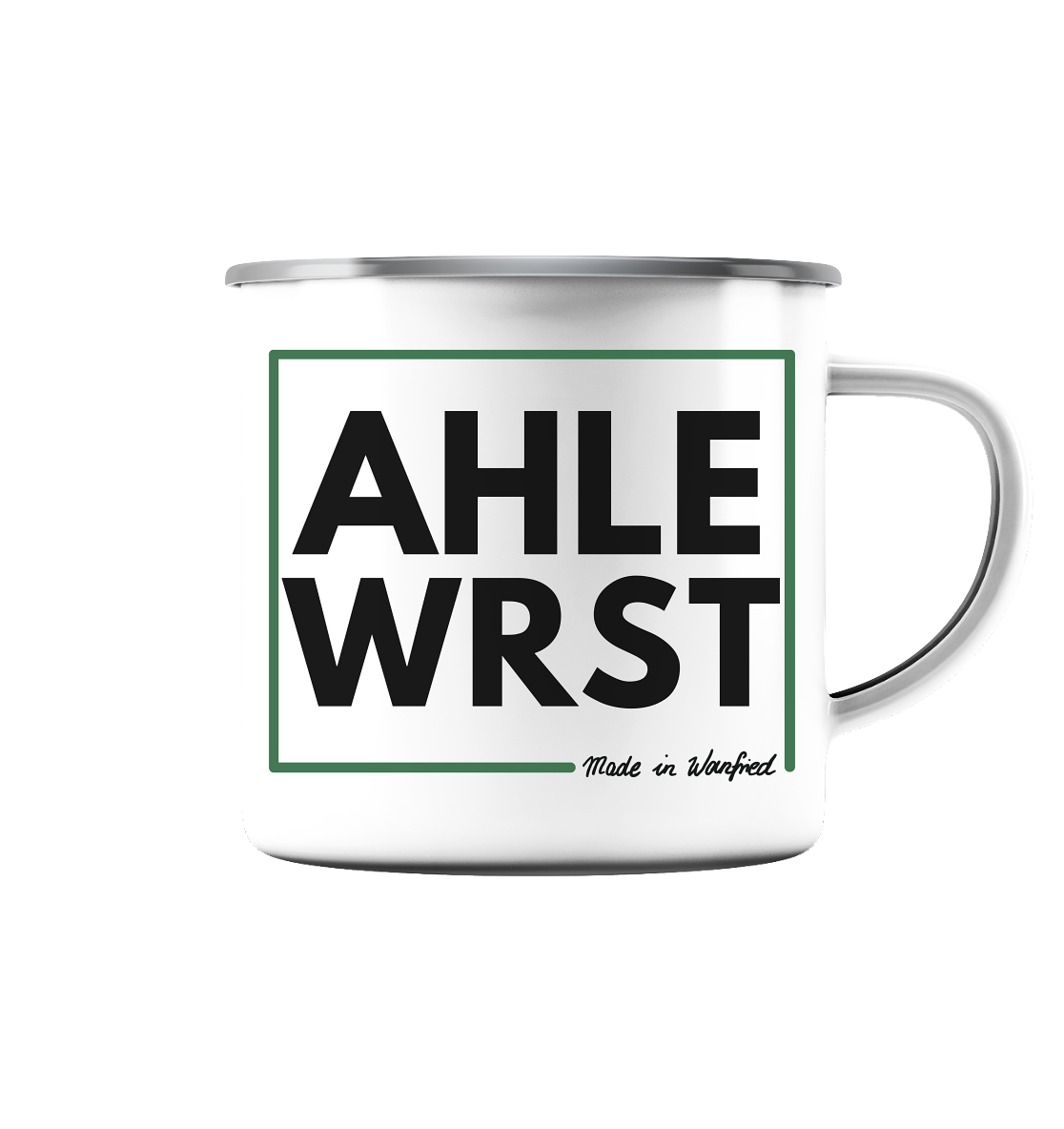 AHLE WRST - Made in Wanfried - Emaille Tasse (Silber)