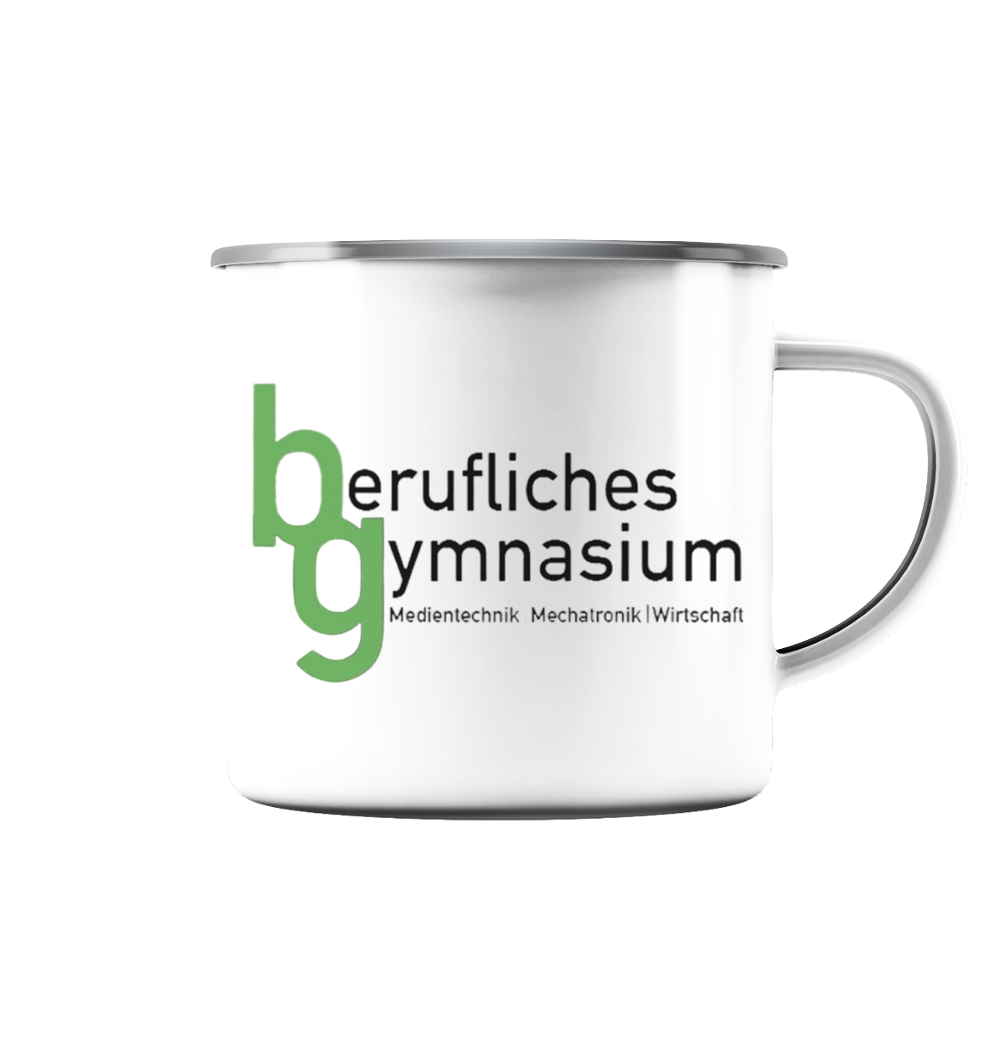 BG Bebra - Emaille Tasse (Silber)