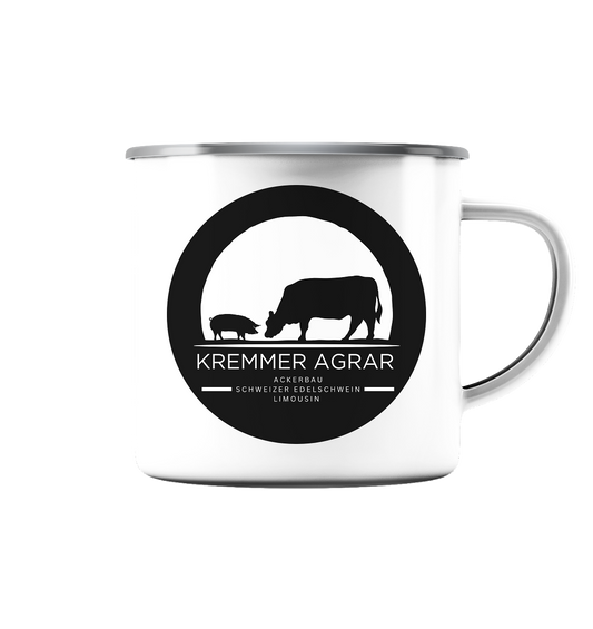 Kremmer - Emaille Tasse (Silber)