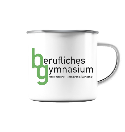 BG Bebra - Emaille Tasse (Silber)
